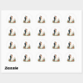 Rond Sticker Mariage en couple (Feuille)