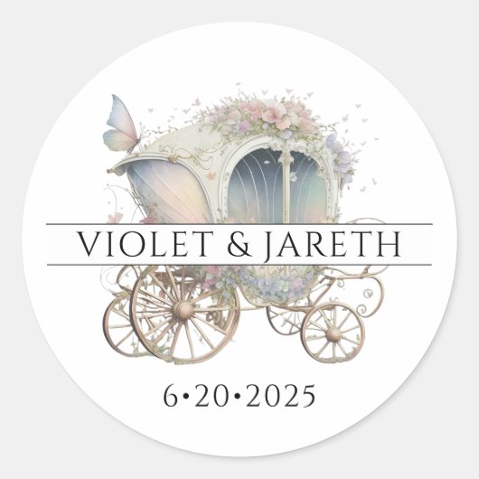 Rond Sticker Mariage enchâssé (Devant)