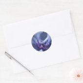 Rond Sticker Mariage Enveloppe Violet Bleu (Enveloppe)