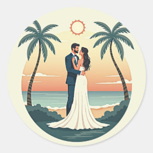 Rond Sticker Mariage Eternal Romance