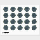 Rond Sticker mariage EUCALYPTUS WREATH (Feuille)