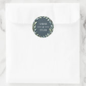 Rond Sticker mariage EUCALYPTUS WREATH (Sac)