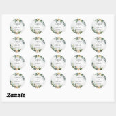 Rond Sticker mariage EUCALYPTUS WREATH FAVOR (Feuille)