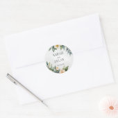 Rond Sticker mariage EUCALYPTUS WREATH FAVOR (Enveloppe)