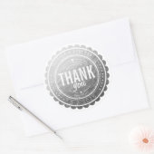 Rond Sticker Mariage Faux Argent (Enveloppe)