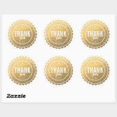 Rond Sticker Mariage Faux Gold (Feuille)