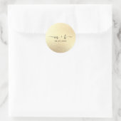 Rond Sticker Mariage Faux Gold (Sac)