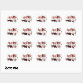 Rond Sticker Mariage flamboyant Renaissance (Feuille)