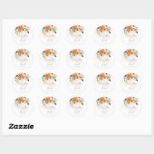 Rond Sticker Mariage floral (Feuille)
