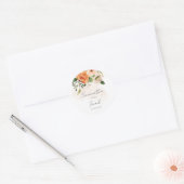 Rond Sticker Mariage floral (Enveloppe)
