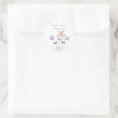 Rond Sticker Mariage floral (Sac)