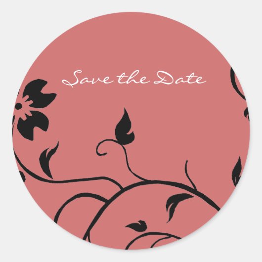 Rond Sticker Mariage floral (Devant)