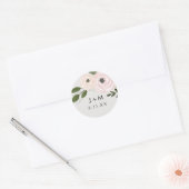 Rond Sticker Mariage floral (Enveloppe)