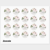 Rond Sticker Mariage floral (Feuille)