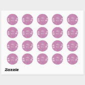 Rond Sticker Mariage Floral Amaranth :: Rose (Feuille)