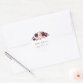 Rond Sticker Mariage Floral Aquarelle (Enveloppe)