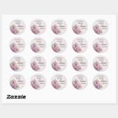 Rond Sticker Mariage floral élégant pour mariage (Feuille)