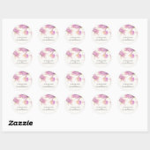 Rond Sticker Mariage Floral Moderne Iris (Feuille)