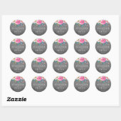 Rond Sticker Mariage Floral Rustique (Feuille)