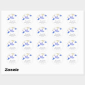 Rond Sticker Mariage Floral Rustique Moderne (Feuille)