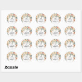 Rond Sticker Mariage flou (Feuille)