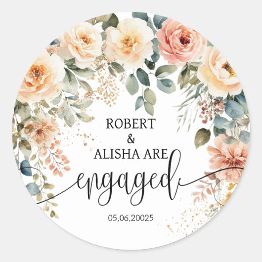 Rond Sticker Mariage flou (Devant)