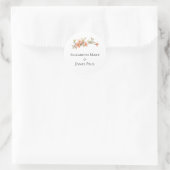 Rond Sticker Mariage Formel Fleur de Pêche (Sac)