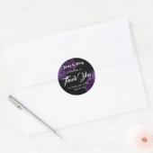 Rond Sticker Mariage gothique violet et noir (Enveloppe)