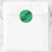 Rond Sticker Mariage Green Faux Foil (Sac)