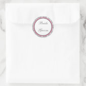 Rond Sticker Mariage gris Damas (rose) (Sac)