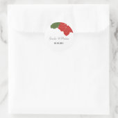 Rond Sticker Mariage Hawaii Red Floral (Sac)