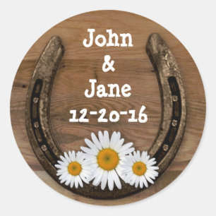 Rond Sticker Mariage Horseshoe
