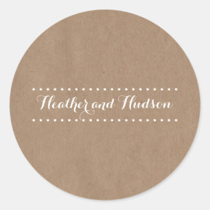 Rond Sticker Mariage Inspiré Carton