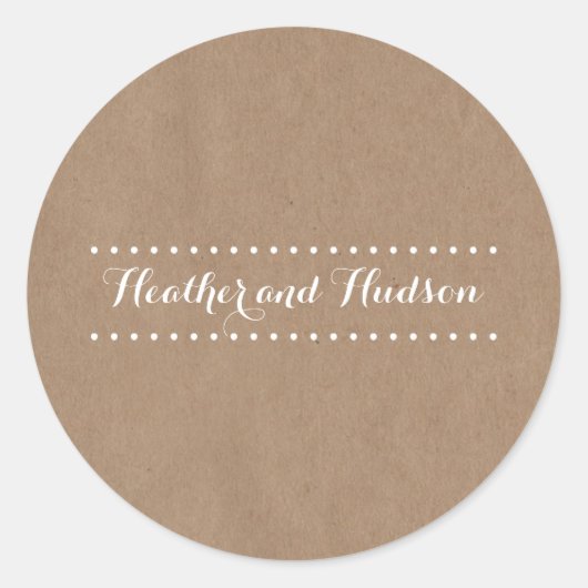 Rond Sticker Mariage Inspiré Carton (Devant)