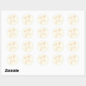 Rond Sticker Mariage jonquille (Feuille)