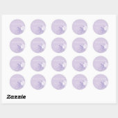 Rond Sticker Mariage Lavender Bicycle (Feuille)