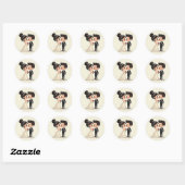 Rond Sticker Mariage Love Connection (Feuille)