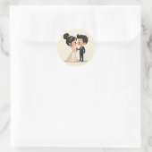 Rond Sticker Mariage Love Connection (Sac)