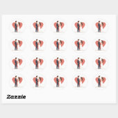 Rond Sticker Mariage Love Couple (Feuille)