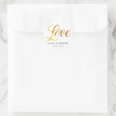 Rond Sticker Mariage Love Gold (Sac)