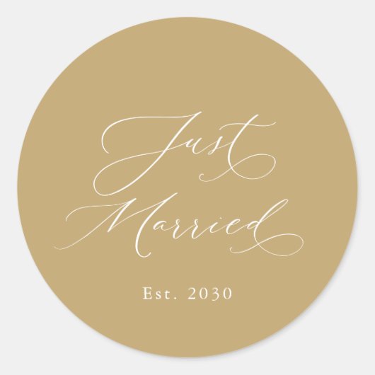 Rond Sticker Mariage marié (Devant)