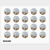 Rond Sticker Mariage Mason Jar Daisies (Feuille)