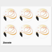 Rond Sticker Mariage Mélodie (Feuille)