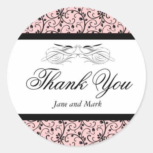 Rond Sticker Mariage Merci (Devant)