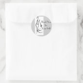 Rond Sticker Mariage Merci (Sac)