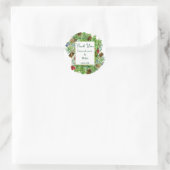 Rond Sticker Mariage Merci de Noël chic (Sac)