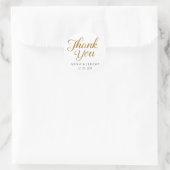 Rond Sticker Mariage Merci or (Sac)