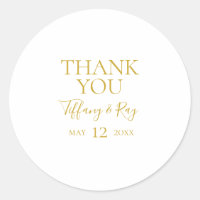 Sticker Mariage Merci or simple et élégant