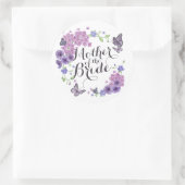 Rond Sticker Mariage Mère des papillons de mariée (Sac)