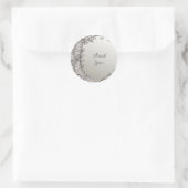 Rond Sticker Mariage moderne orné d'argent (Sac)